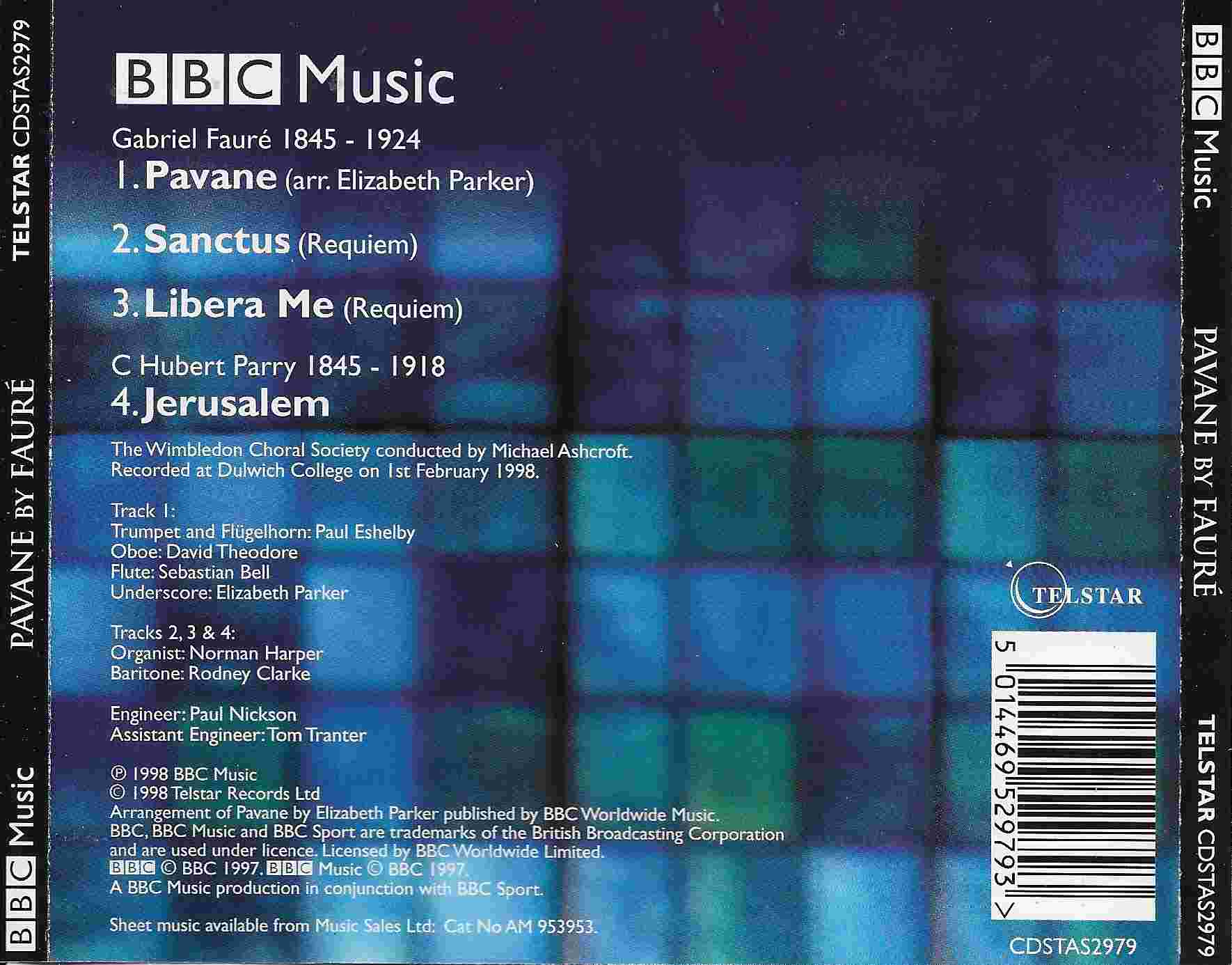 Back cover of CDSTAS 2979